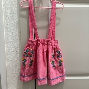 Mini Boden Heritage Embroidered Skirt Knockout Pink